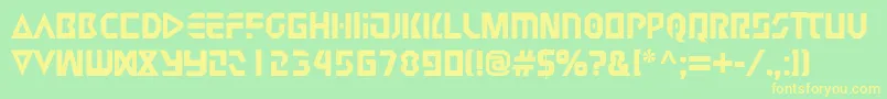 Judge2 Font – Yellow Fonts on Green Background