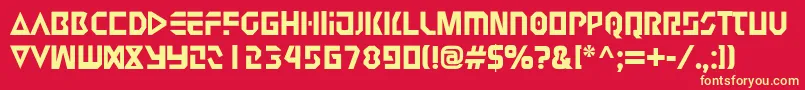 Judge2 Font – Yellow Fonts on Red Background