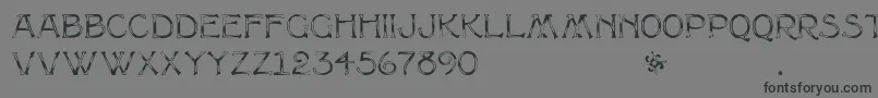 Multiformcaps Font – Black Fonts on Gray Background
