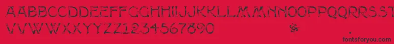 Multiformcaps Font – Black Fonts on Red Background