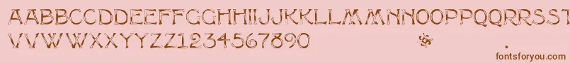 Multiformcaps Font – Brown Fonts on Pink Background