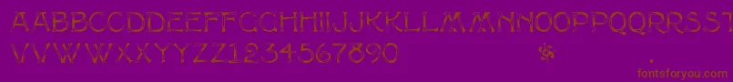 Multiformcaps Font – Brown Fonts on Purple Background