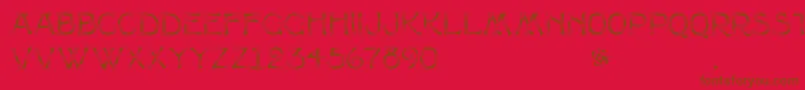 Multiformcaps Font – Brown Fonts on Red Background