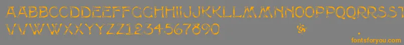 Multiformcaps Font – Orange Fonts on Gray Background