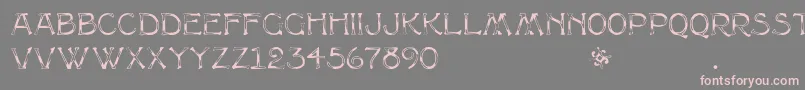 Multiformcaps Font – Pink Fonts on Gray Background