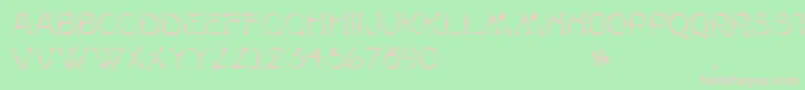 Fonte Multiformcaps – fontes rosa em um fundo verde