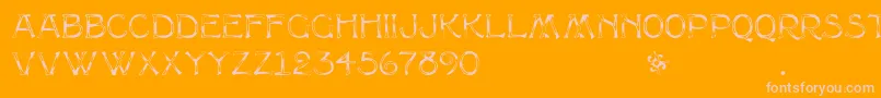 fuente Multiformcaps – Fuentes Rosadas Sobre Fondo Naranja