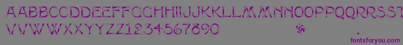 Multiformcaps-Schriftart – Violette Schriften auf grauem Hintergrund