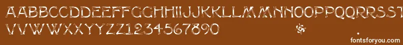 Multiformcaps Font – White Fonts on Brown Background