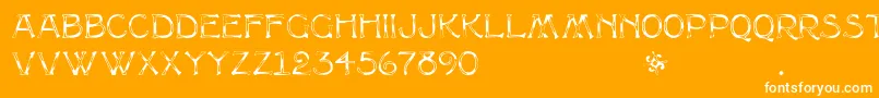 Multiformcaps Font – White Fonts on Orange Background