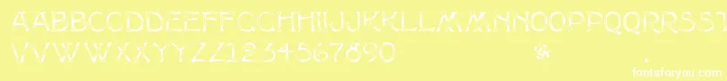 Multiformcaps Font – White Fonts on Yellow Background