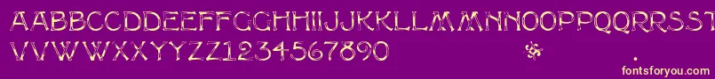 Multiformcaps Font – Yellow Fonts on Purple Background