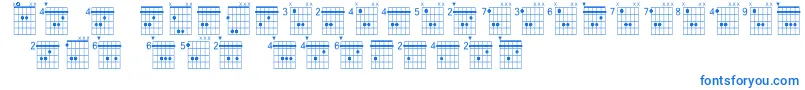 Farhatchords2Regular3-fontti – siniset fontit