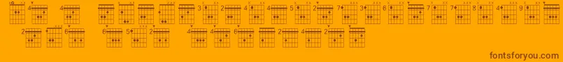 fuente Farhatchords2Regular3 – Fuentes Marrones Sobre Fondo Naranja