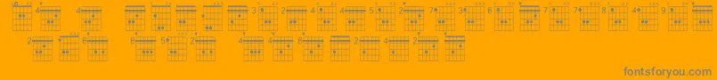 fuente Farhatchords2Regular3 – Fuentes Grises Sobre Fondo Naranja