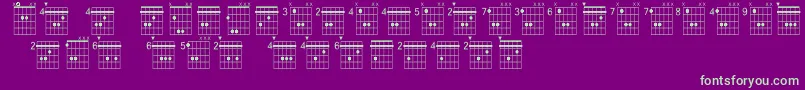 fuente Farhatchords2Regular3 – Fuentes Verdes Sobre Fondo Morado