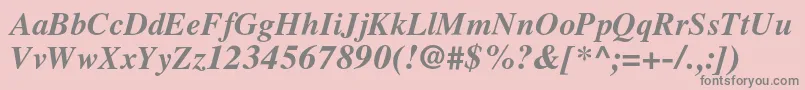 LatinskijcBolditalic Font – Gray Fonts on Pink Background