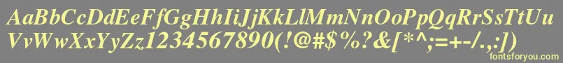 LatinskijcBolditalic Font – Yellow Fonts on Gray Background