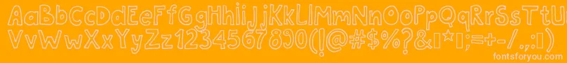 Saiba mais sobre a fonte Tanaestelwhiteletter01Regular Fonte Tanaestelwhiteletter01Regular – fontes rosa em um fundo laranja