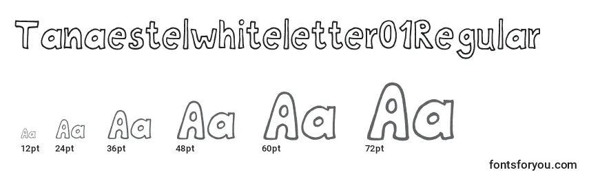 Размеры шрифта Tanaestelwhiteletter01Regular (67138)