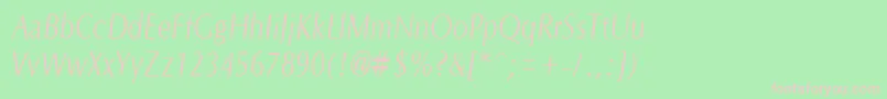 OptanecompactItalic Font – Pink Fonts on Green Background