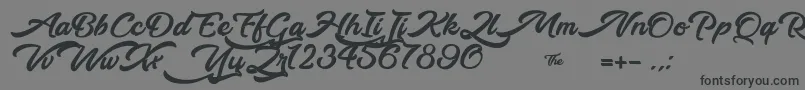フォントWalkingInTheStreet – 黒い文字の灰色の背景