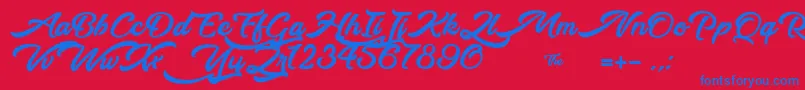 WalkingInTheStreet Font – Blue Fonts on Red Background