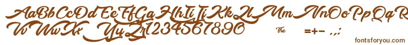WalkingInTheStreet Font – Brown Fonts on White Background