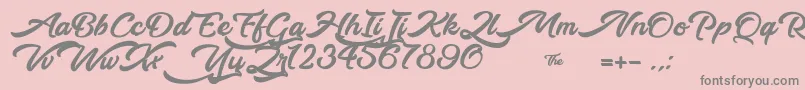 WalkingInTheStreet Font – Gray Fonts on Pink Background