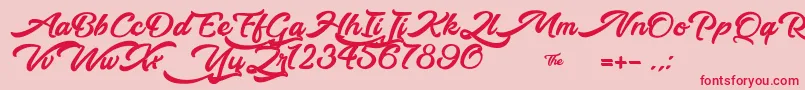 WalkingInTheStreet Font – Red Fonts on Pink Background