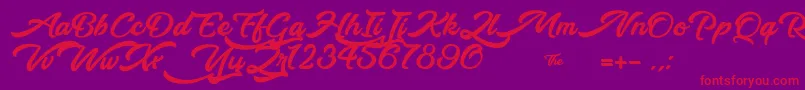 WalkingInTheStreet Font – Red Fonts on Purple Background