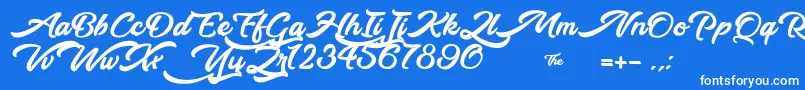 WalkingInTheStreet Font – White Fonts on Blue Background