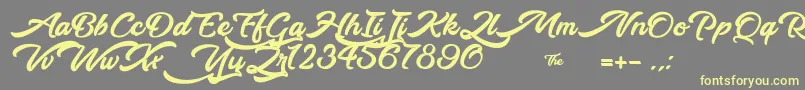 WalkingInTheStreet Font – Yellow Fonts on Gray Background