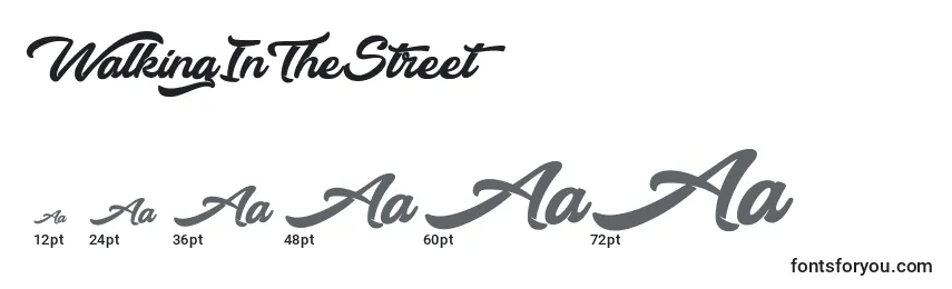 WalkingInTheStreet Font Sizes