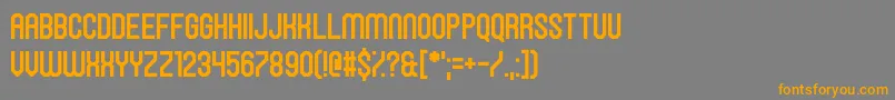 フォントHawkingBowen – オレンジの文字は灰色の背景にあります。