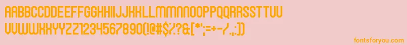 HawkingBowen Font – Orange Fonts on Pink Background