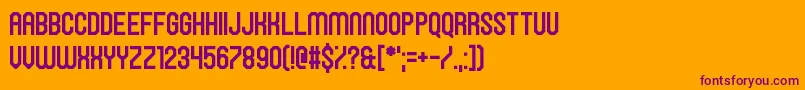 HawkingBowen Font – Purple Fonts on Orange Background