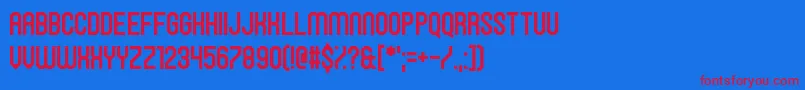 HawkingBowen Font – Red Fonts on Blue Background