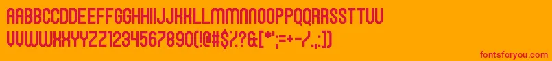 HawkingBowen Font – Red Fonts on Orange Background
