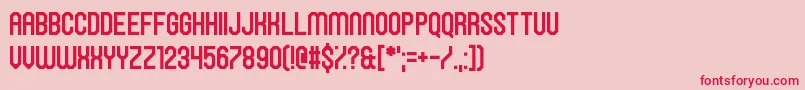HawkingBowen Font – Red Fonts on Pink Background