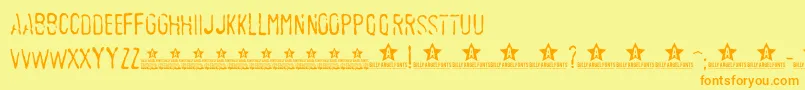 SedexPersonalUse Font – Orange Fonts on Yellow Background