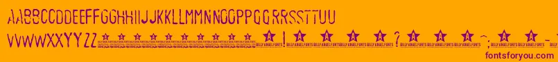 SedexPersonalUse Font – Purple Fonts on Orange Background