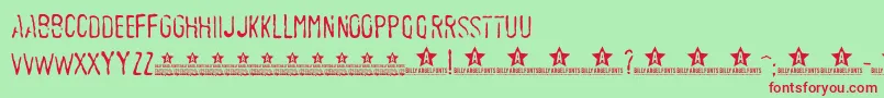 SedexPersonalUse Font – Red Fonts on Green Background