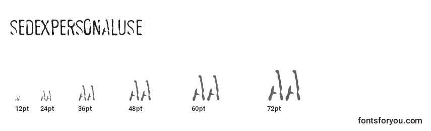 Größen der Schriftart SedexPersonalUse
