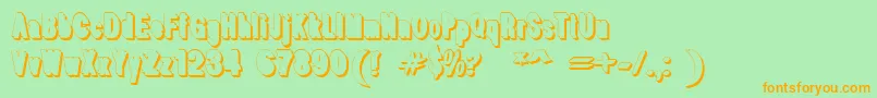 WhiteFree Font – Orange Fonts on Green Background