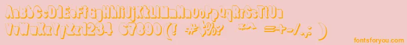 WhiteFree Font – Orange Fonts on Pink Background