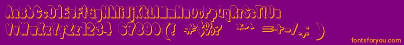 WhiteFree Font – Orange Fonts on Purple Background