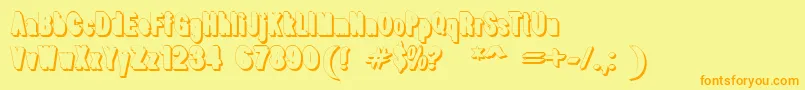 WhiteFree Font – Orange Fonts on Yellow Background