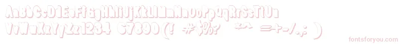 WhiteFree Font – Pink Fonts on White Background
