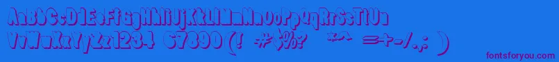 WhiteFree Font – Purple Fonts on Blue Background